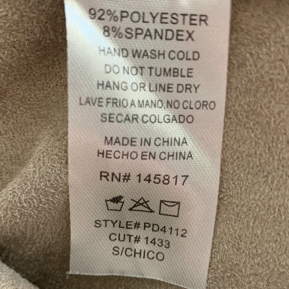 Akira Chicago Deep V-neck Faux Suede Dress - Picture 8 of 8